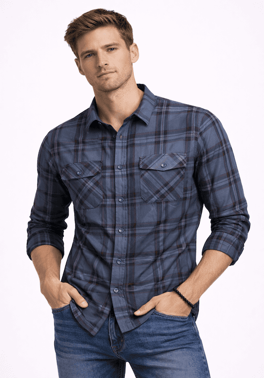 ODCC 2 Pocket Flap Checkered Full Sleeve Shirt YM0759