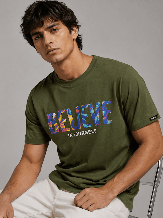 ODCC ROUND NECK PRINTED HALF SELEEVS T02538 - 3