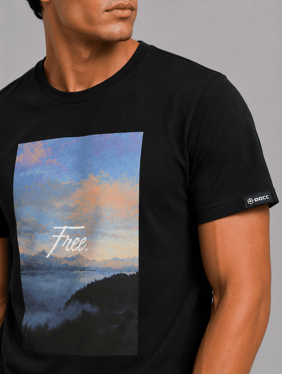 ODCC ROUND NECK PRINTED HALF SELEEVS T02534 - 3