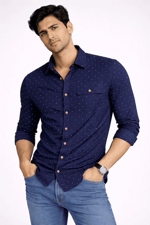 ODCC PRINTED  SHIRT FULL SELEEVS YM0794