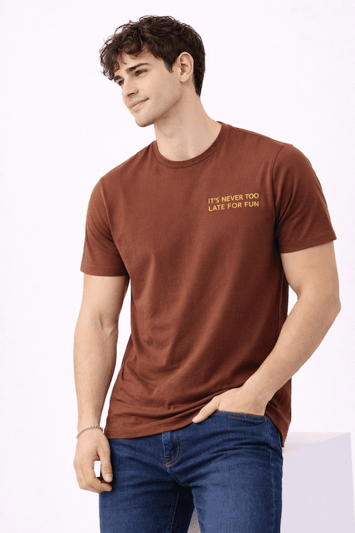 ODCC ROUND NECK PRINTED HALF SELEEVS T02514 - 3