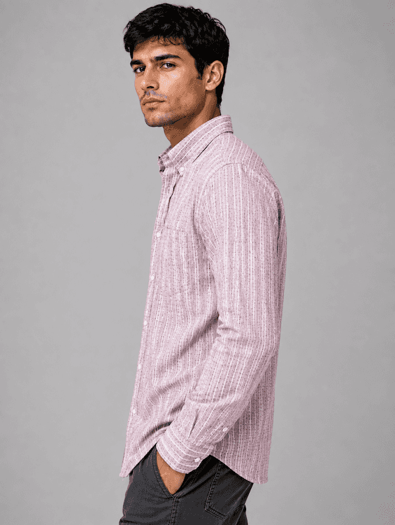 ODCC Pink Stripe Cotton Shirt RG1006 - 6