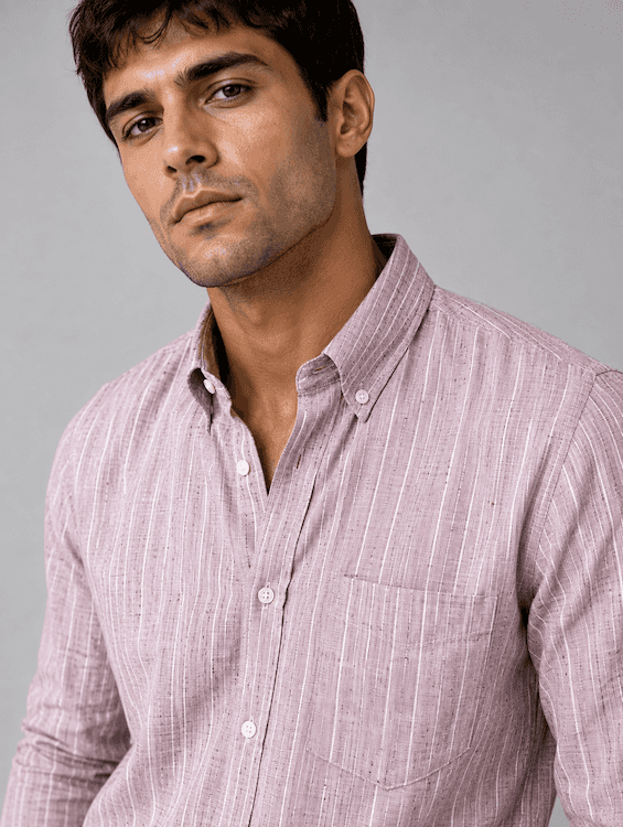ODCC Pink Stripe Cotton Shirt RG1006 - 2