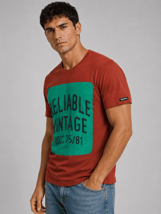 ODCC ROUND NECK PRINTED HALF SELEEVS T02531 - 2