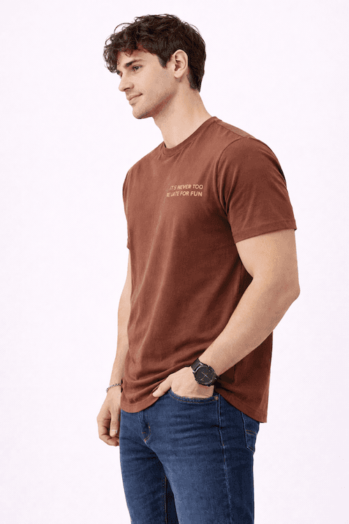 ODCC ROUND NECK PRINTED HALF SELEEVS T02514 - 4