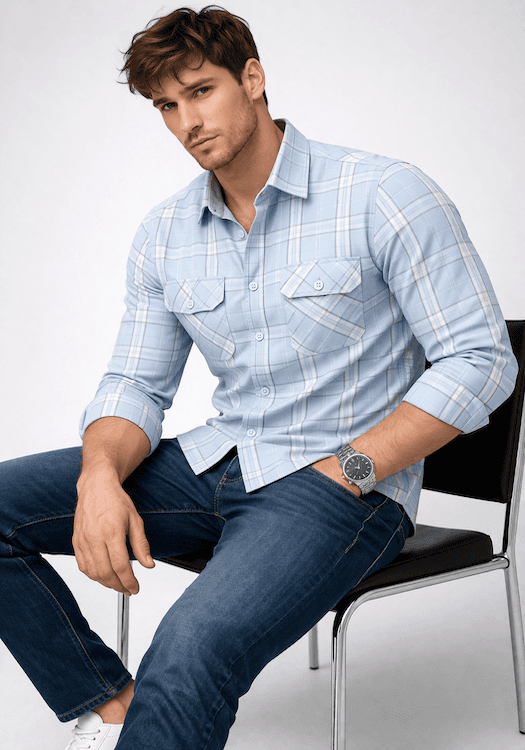 ODCC 2 Pocket Flap Checkered Full Sleeve Shirt YM0764 - 3