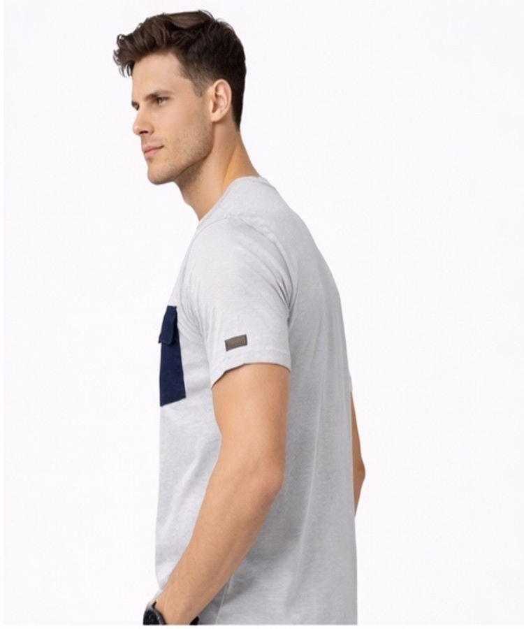 ODCC HENLEY DENIM POCKET H/S T02473 - 2