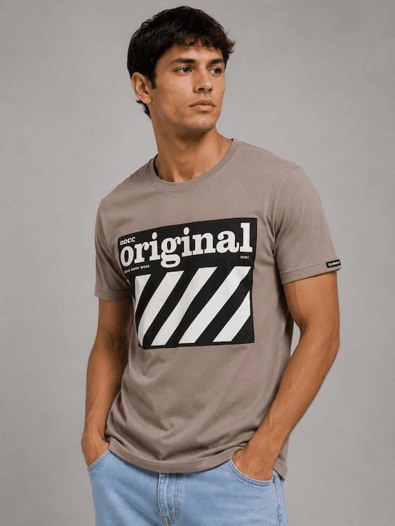 ODCC ROUND NECK PRINTED HALF SELEEVS T02532 - 2