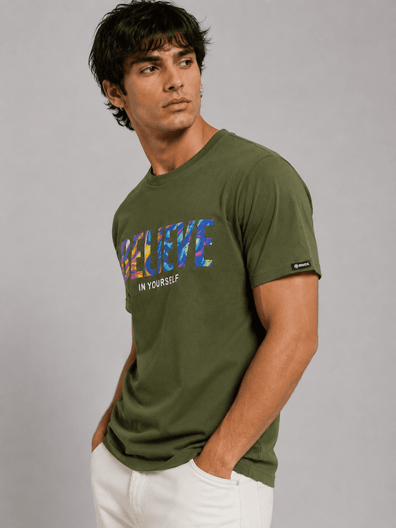 ODCC ROUND NECK PRINTED HALF SELEEVS T02538 - 7