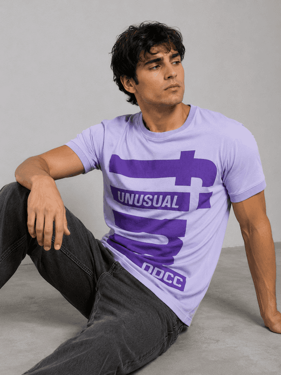 ODCC Lavender Unusual Graphic Printed T-Shirt T02553 - 2