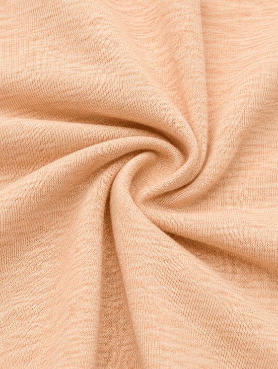 ODCC CAUTION! Printed Crew Neck Cotton Melange T-Shirt for Men – Peach Melange - 7