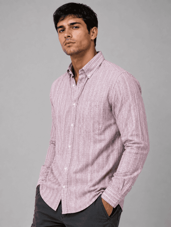 ODCC Pink Stripe Cotton Shirt RG1006 - 4