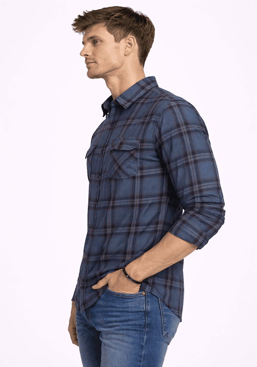 ODCC 2 Pocket Flap Checkered Full Sleeve Shirt YM0759 - 3