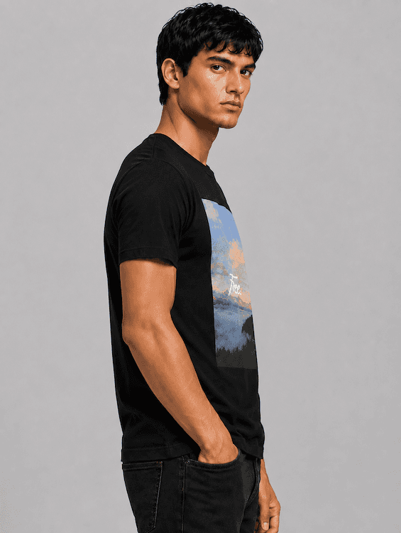 ODCC ROUND NECK PRINTED HALF SELEEVS T02534 - 6