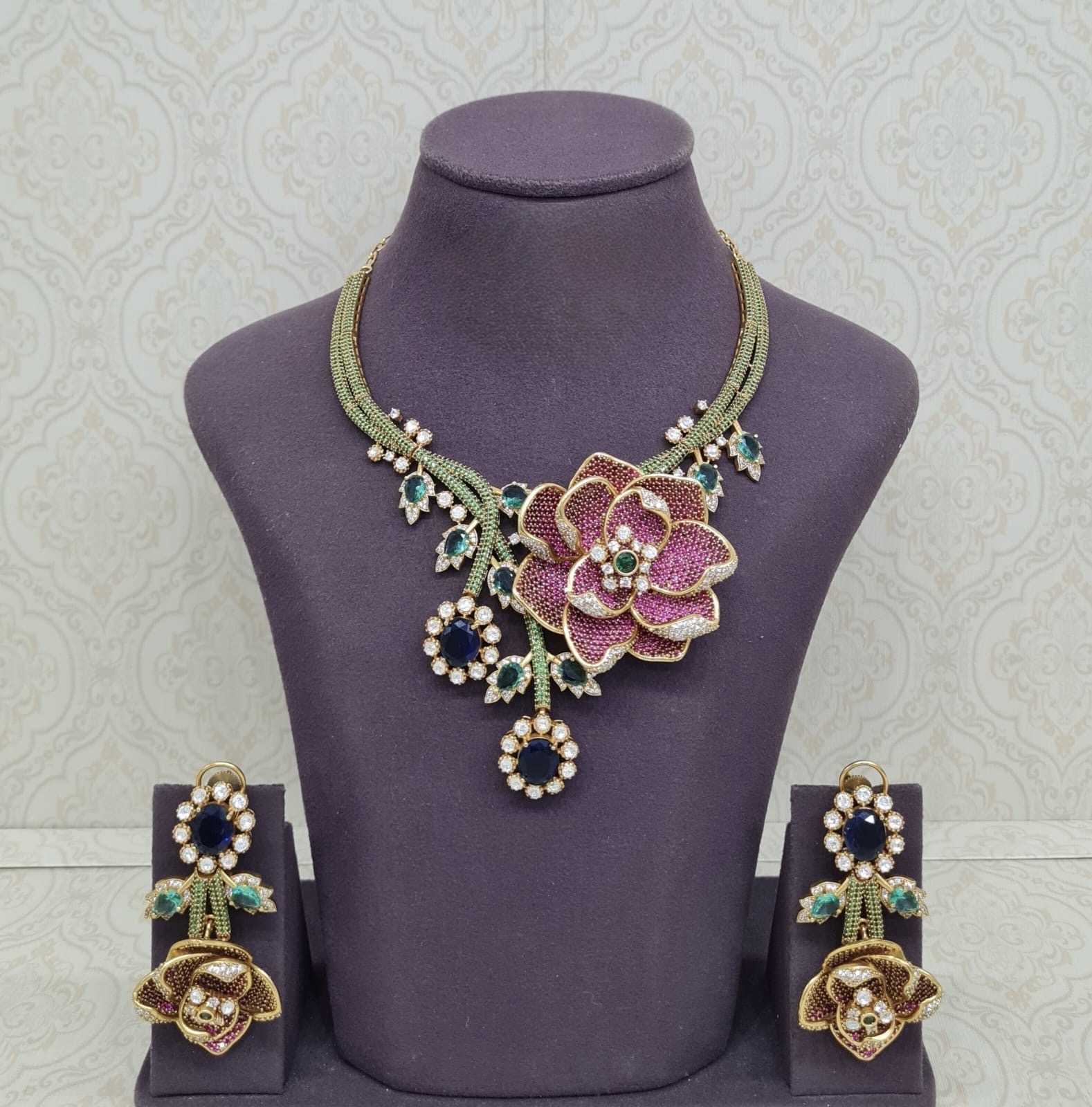 Floral Rose Necklace 11690 - 3