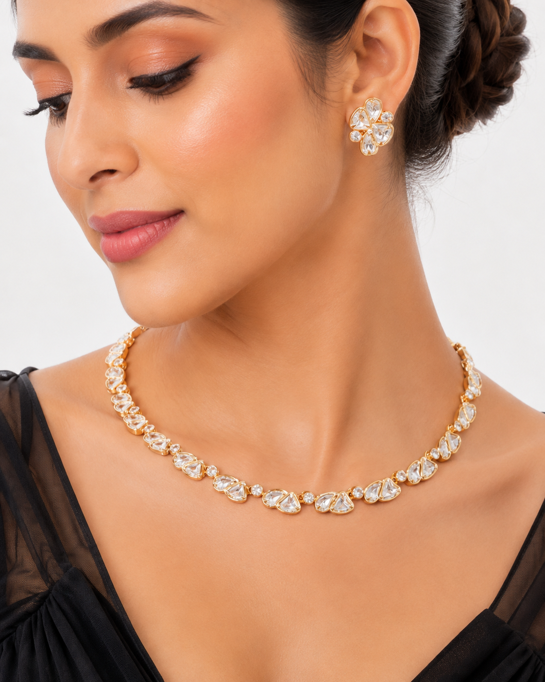 Kundan Necklace 09258 - 5