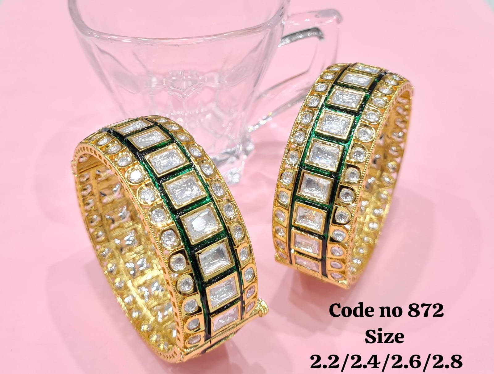 Kundan bangles 00968