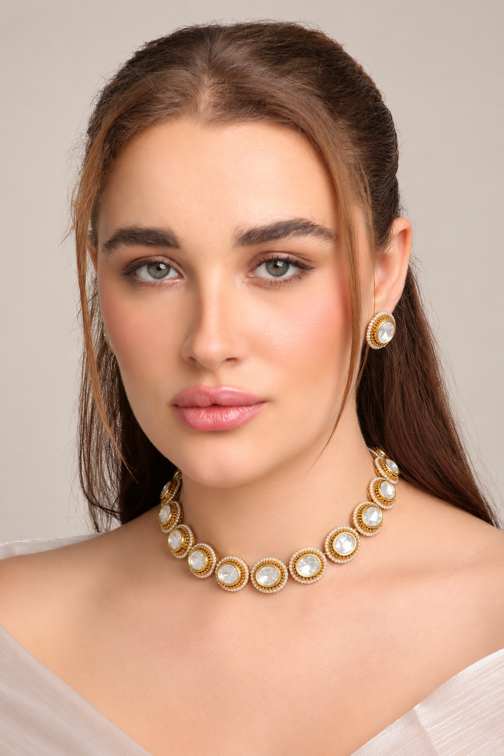 Kundan Necklace 06024 - 3