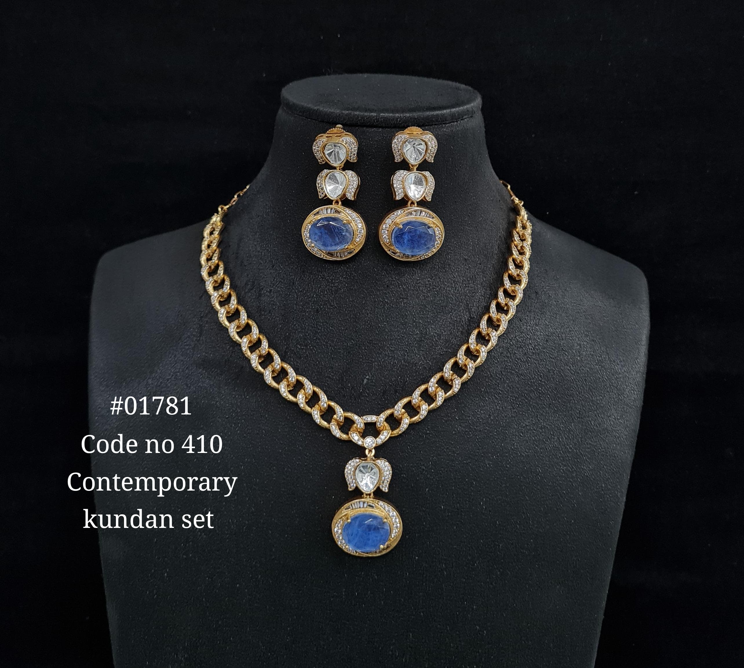 Kundan pendant set 01781 - 5