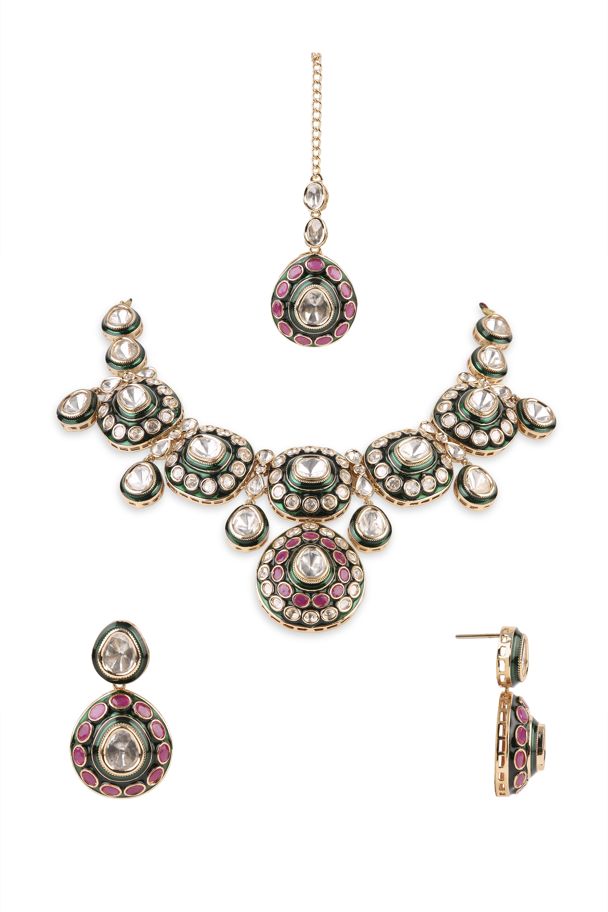 Kundan Necklace 07986 - 4