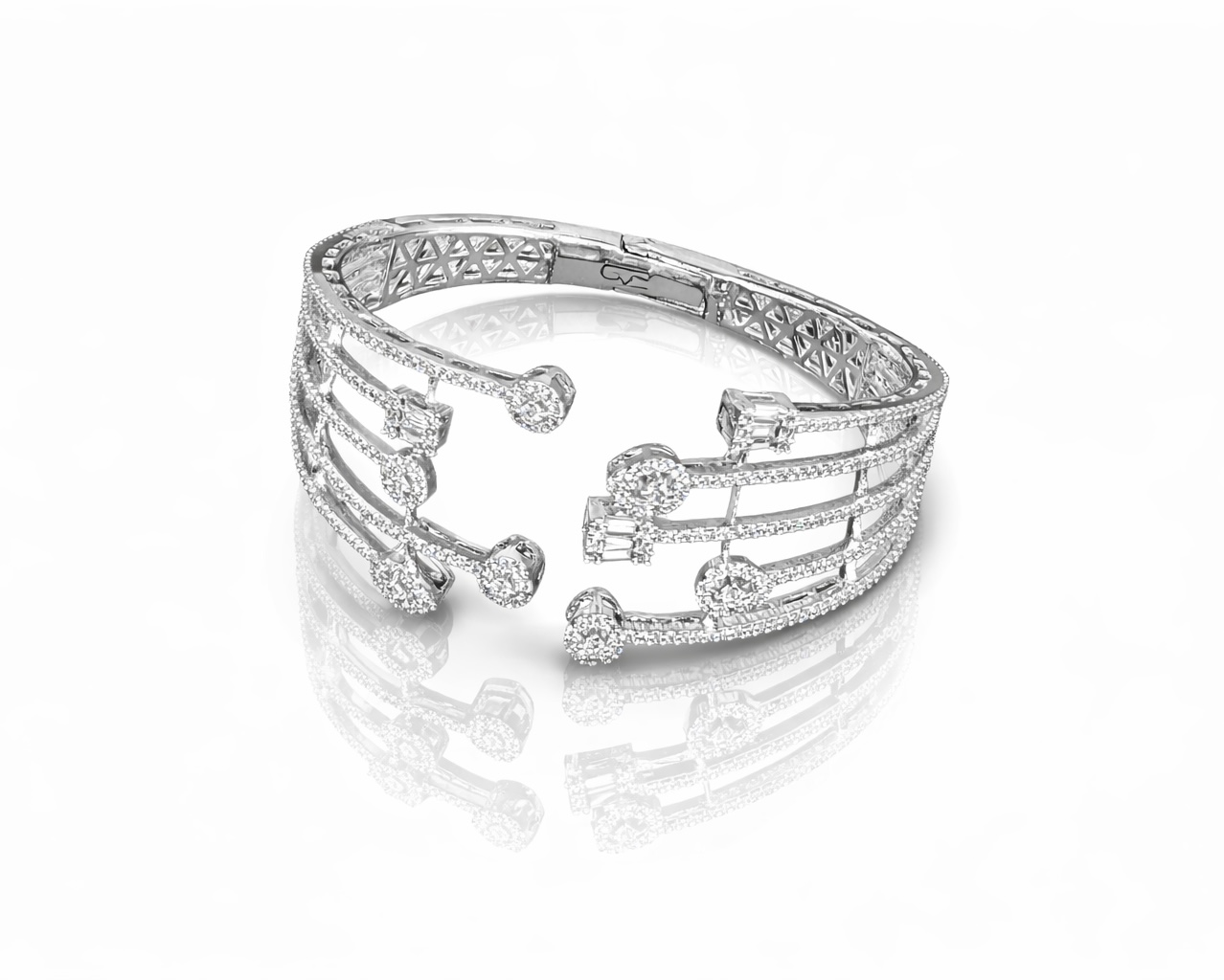 Starlight Bloom Cz Cuff 08911