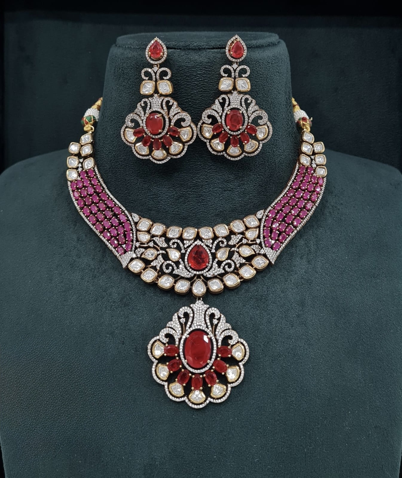 Kundan Necklace 07861 - 5