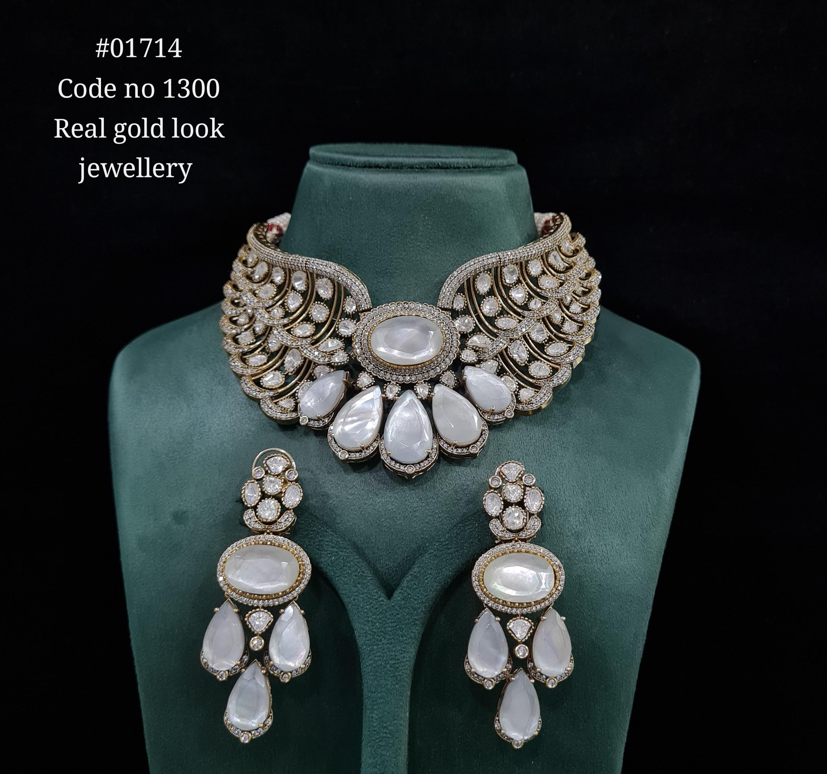 Kundan Bride set 01714 - 8