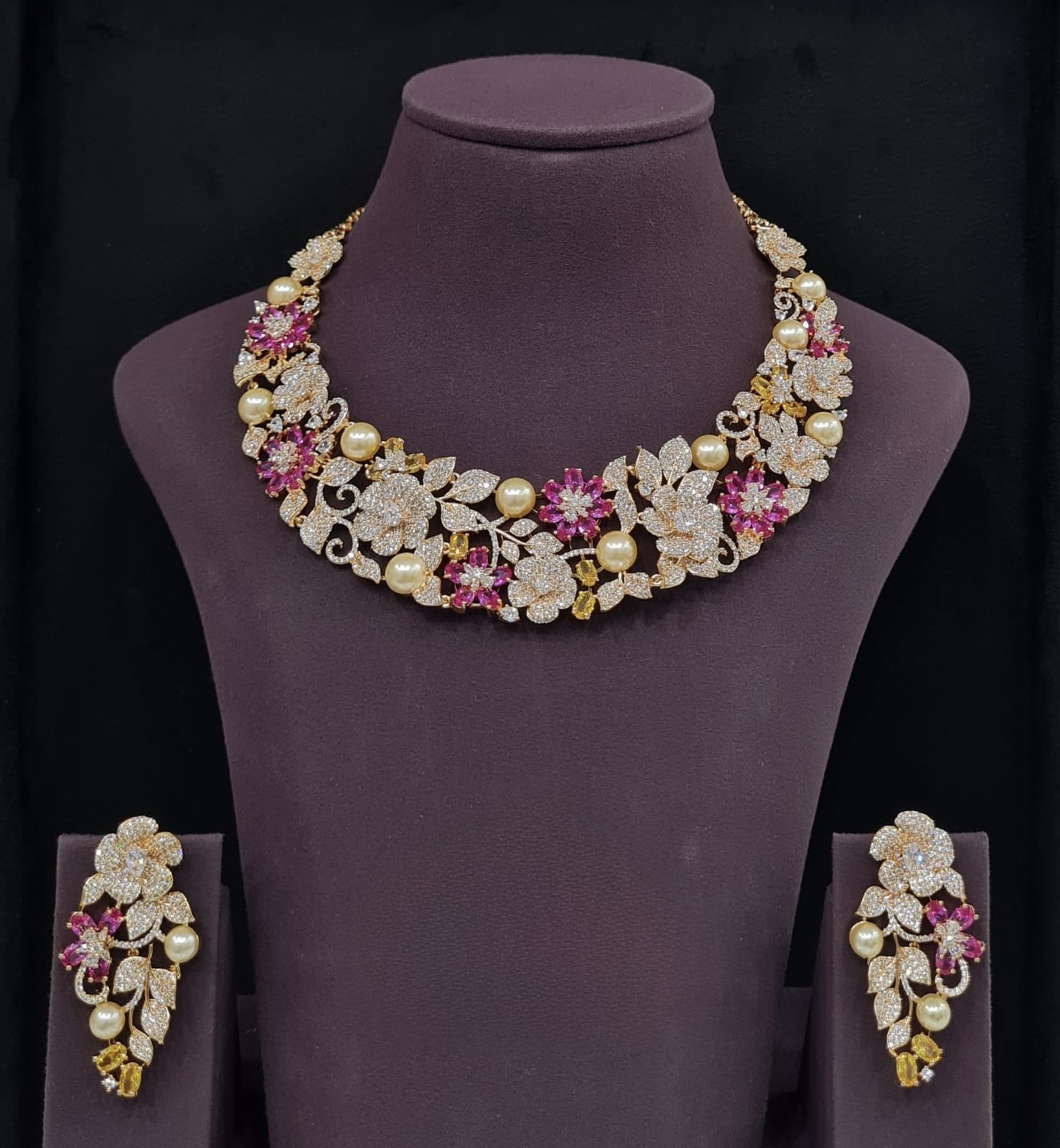 Cz Necklace 09071 - 3
