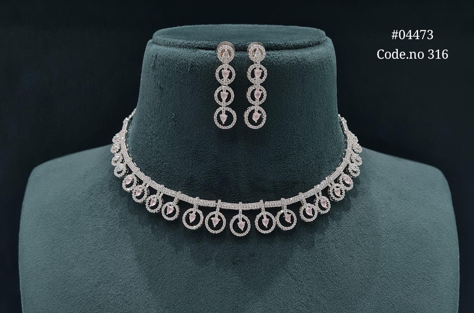 Cz Necklace 04473 - 4