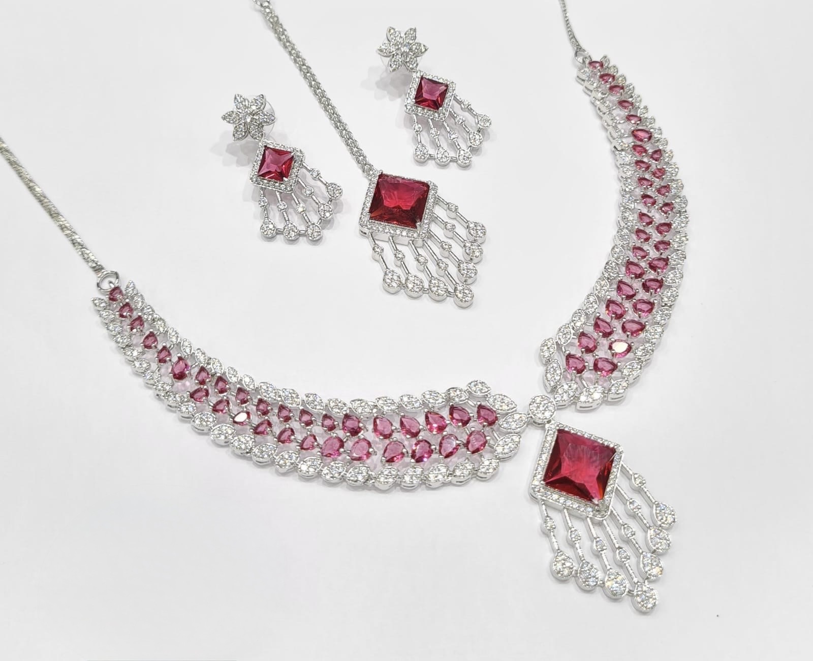Cz Necklace 09425 - 15