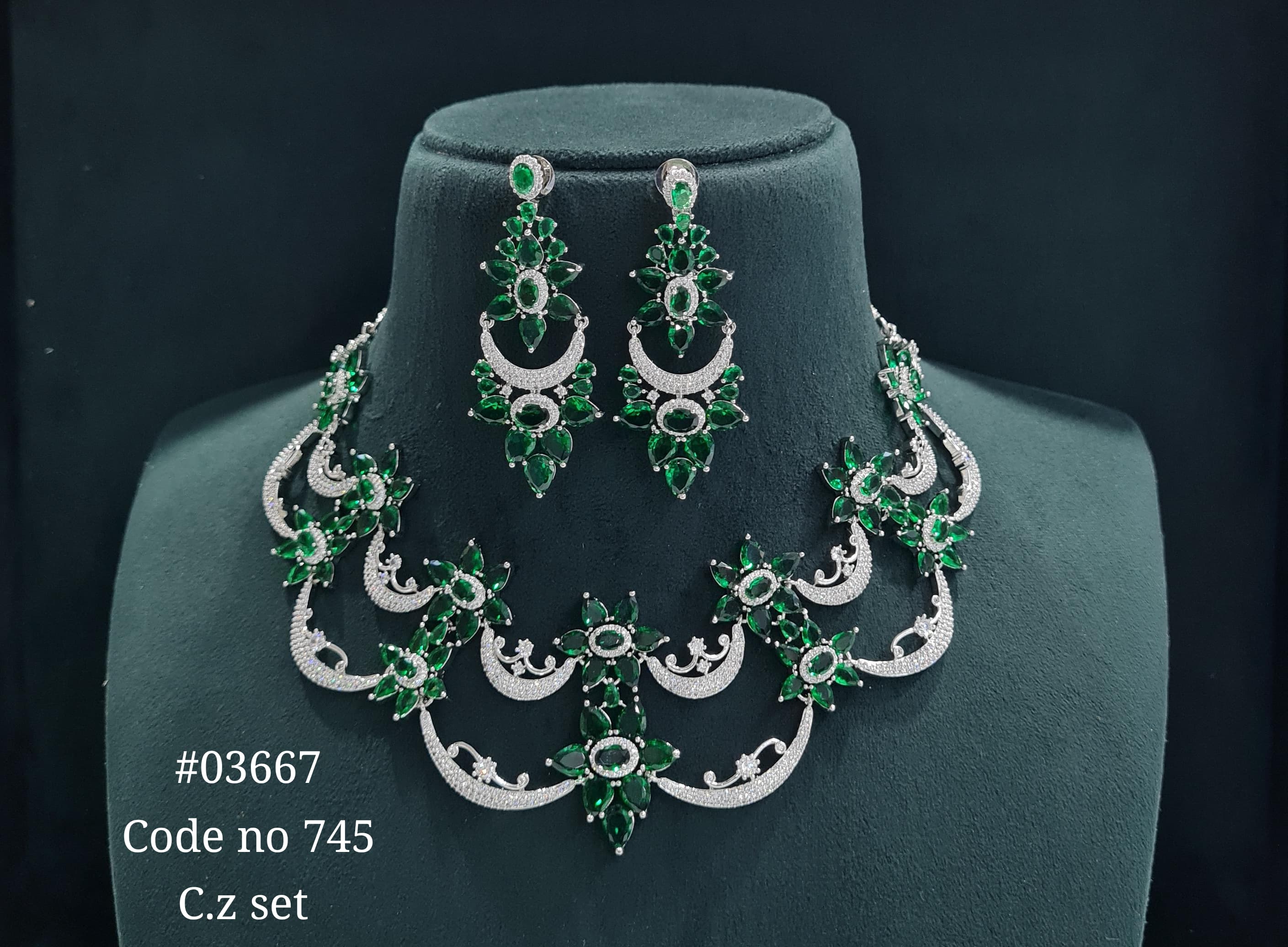 CZ necklace 03667 - 4