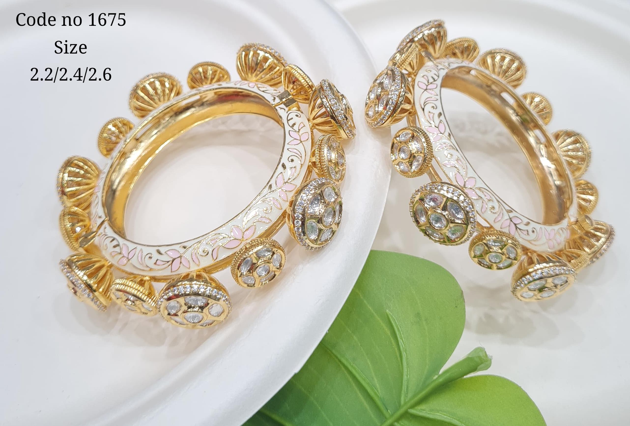 Kundan bangles 00844