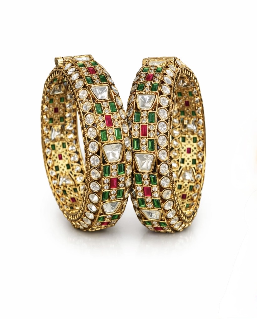 Kundan Bangles 07374