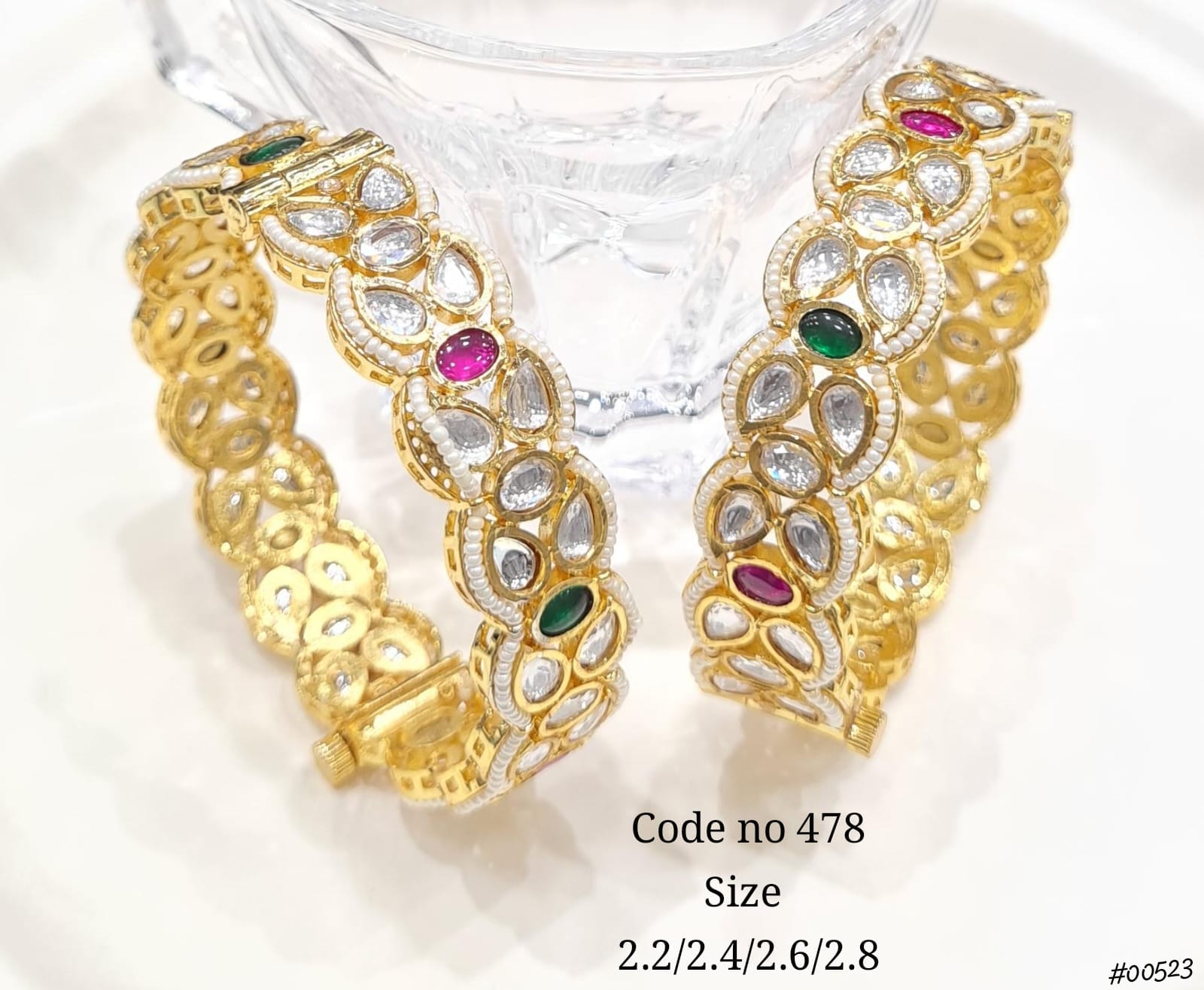 Kundan bangles 00523