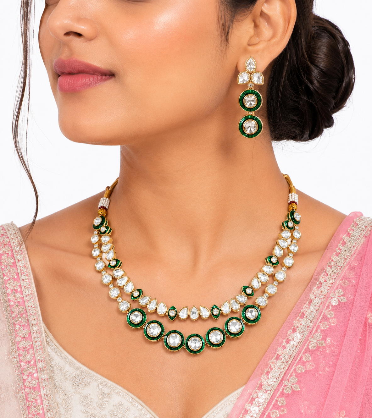 Kundan Necklace 11195 - 3