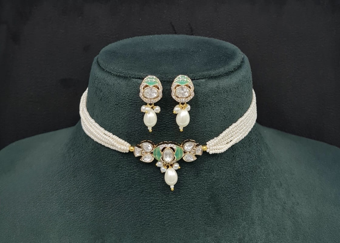 Kundan Necklace 09505 - 4