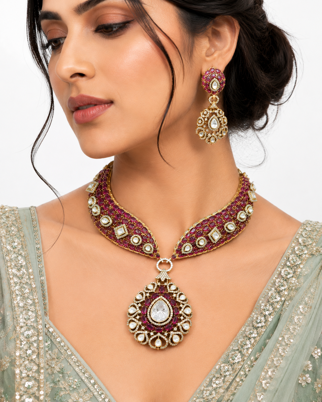 Kundan Necklace 02411 - 8