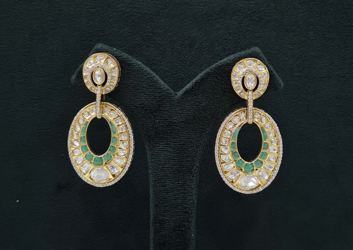 Kundan Earrings 07601 - 6
