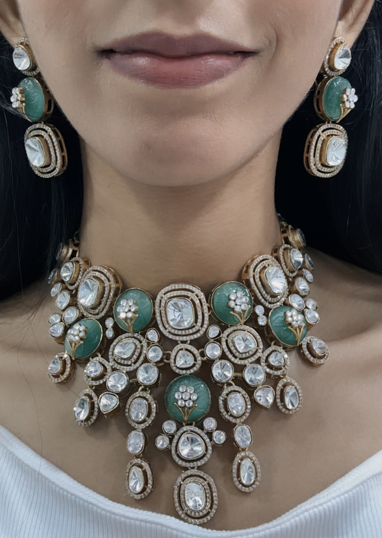 Kundan Bride Set 03930 - 6