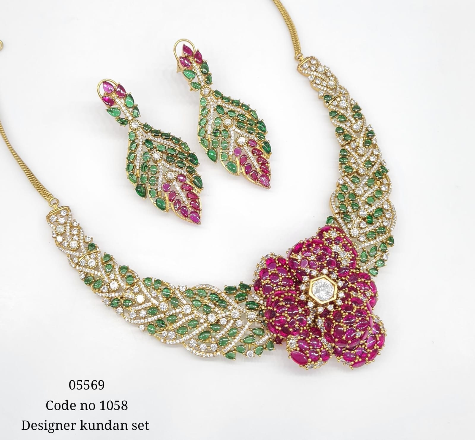 Kundan Necklace 05569 - 4