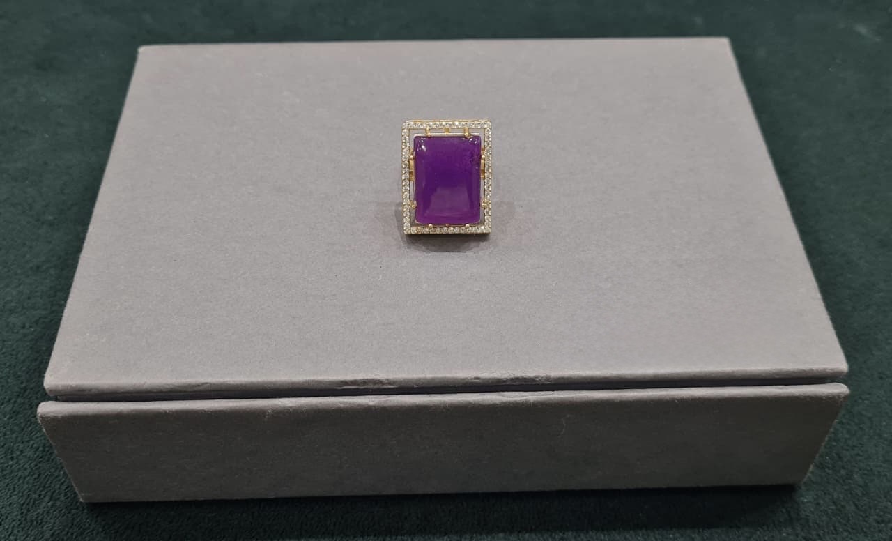 Kundan Finger Ring 01029 - 5