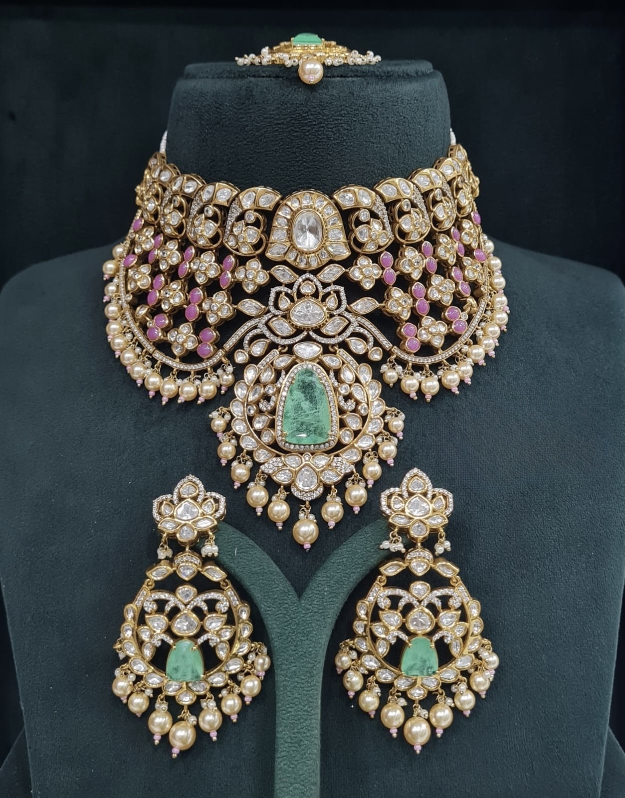 Kundan Bride Set 05502 - 8