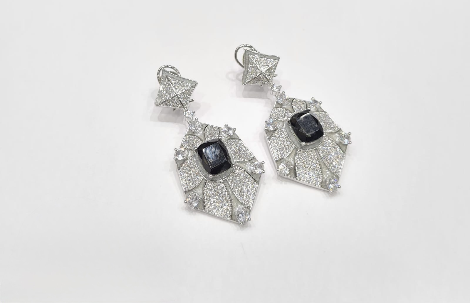 Cz Enamel Earrings 08544 - 13