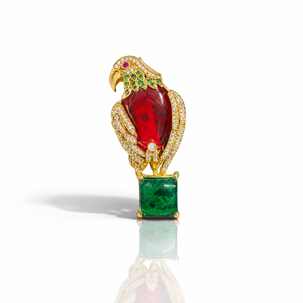 Doublet Parrot Brooch 09307 - 3