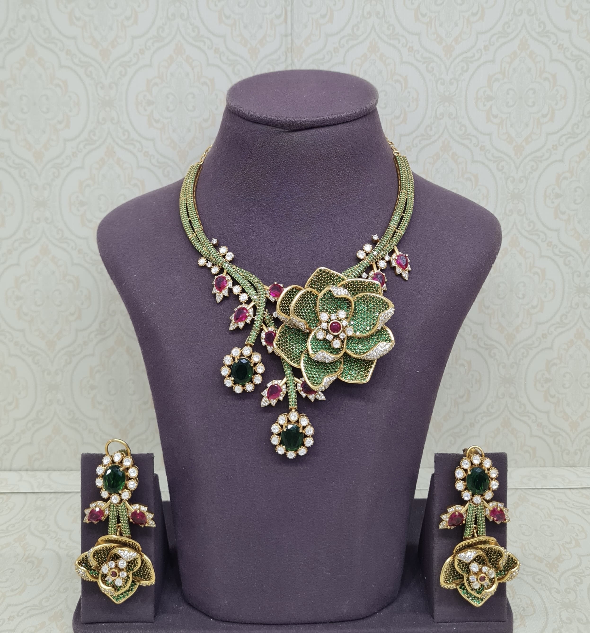 Floral Rose Necklace 11690 - 8
