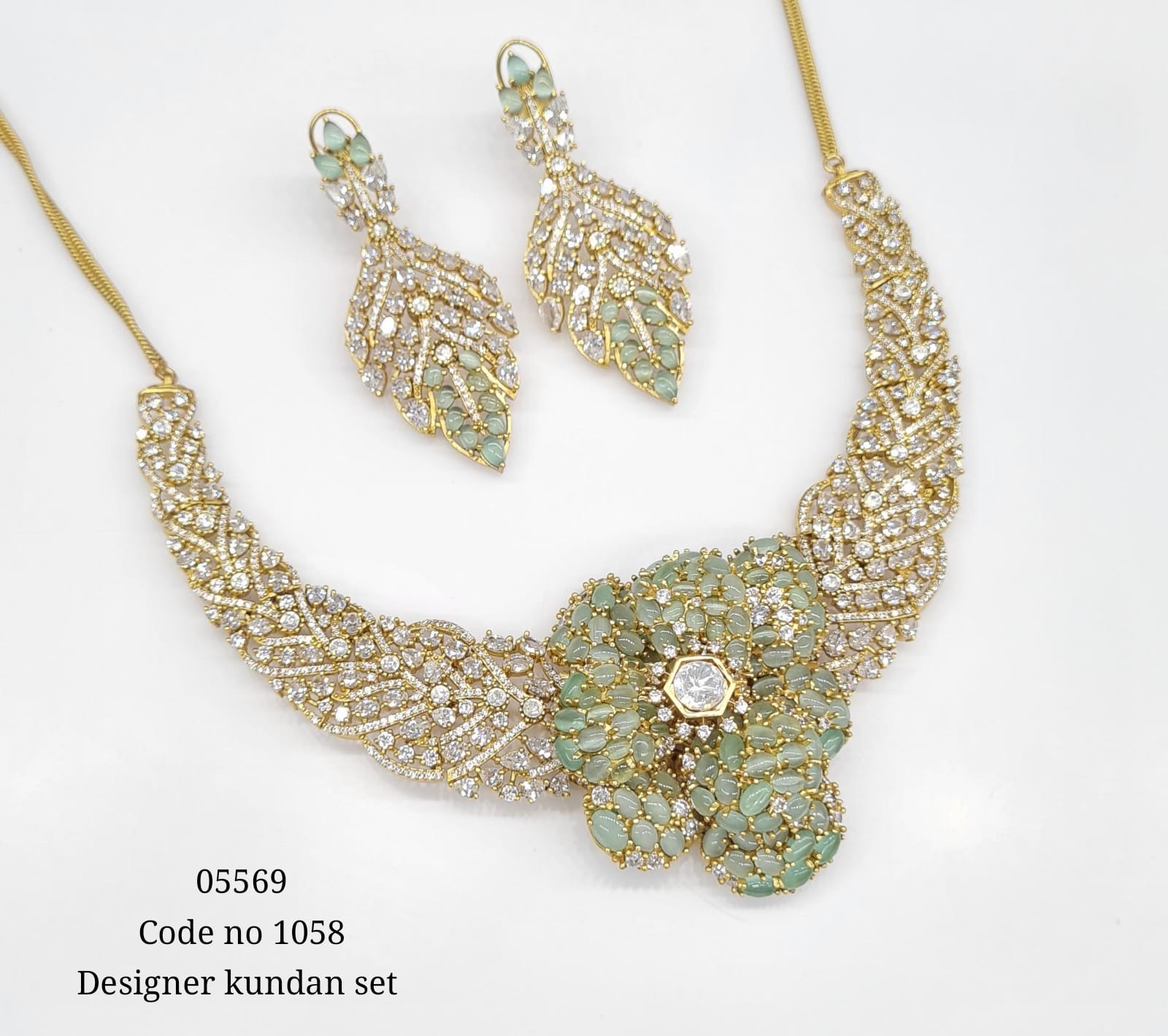 Kundan Necklace 05569 - 6