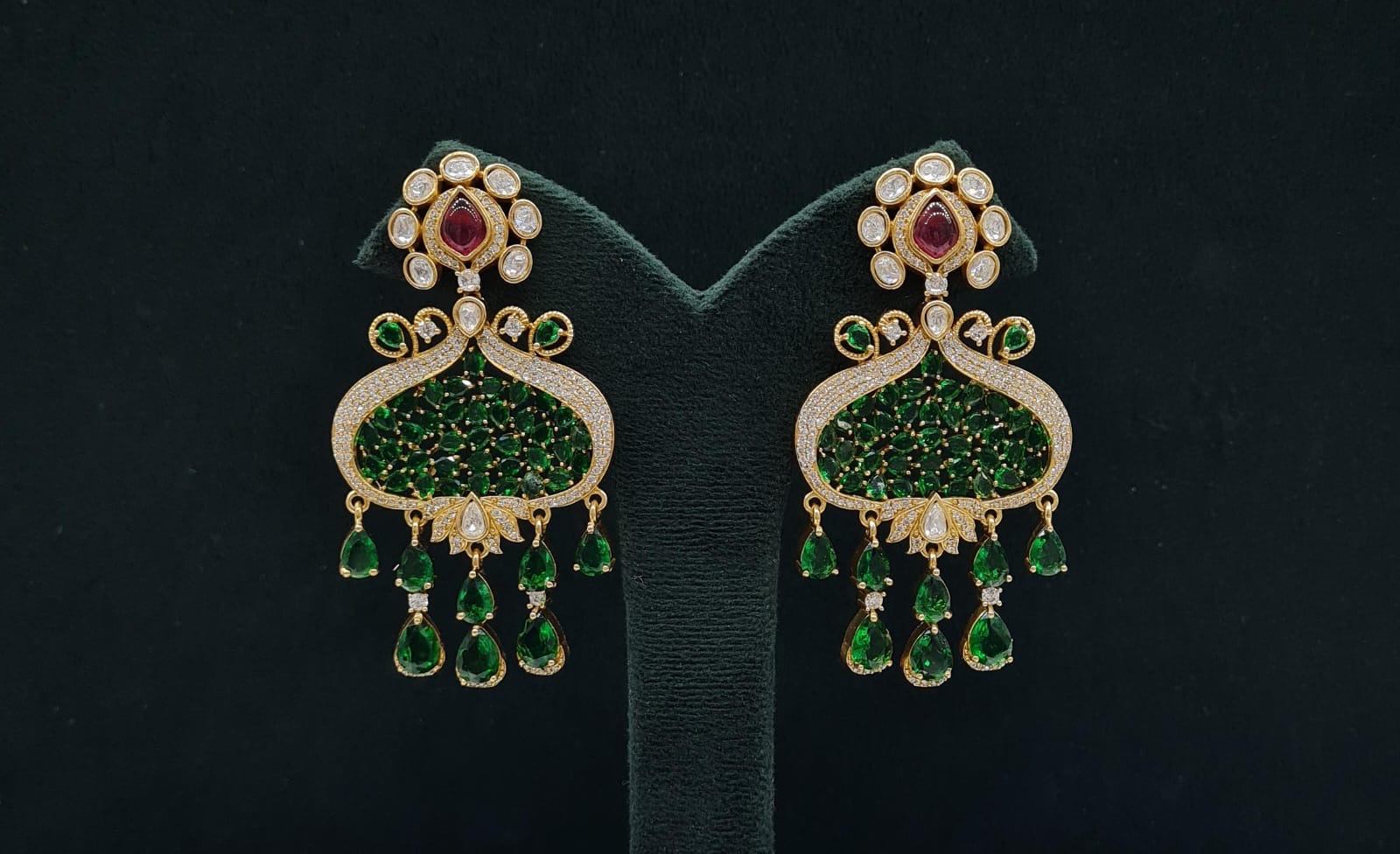 Kundan Earrings 08202 - 3