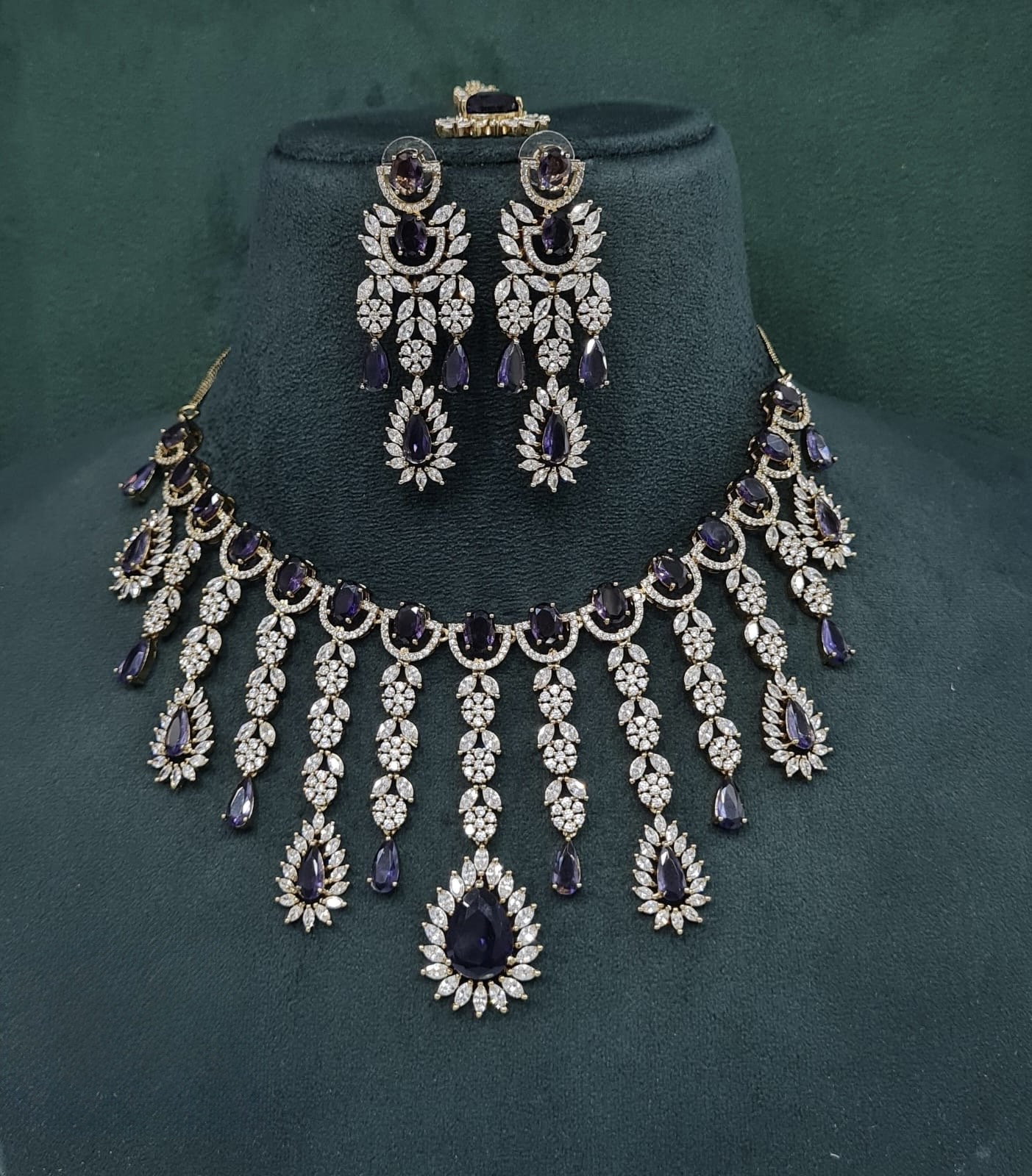 Cz Necklace 09327 - 5