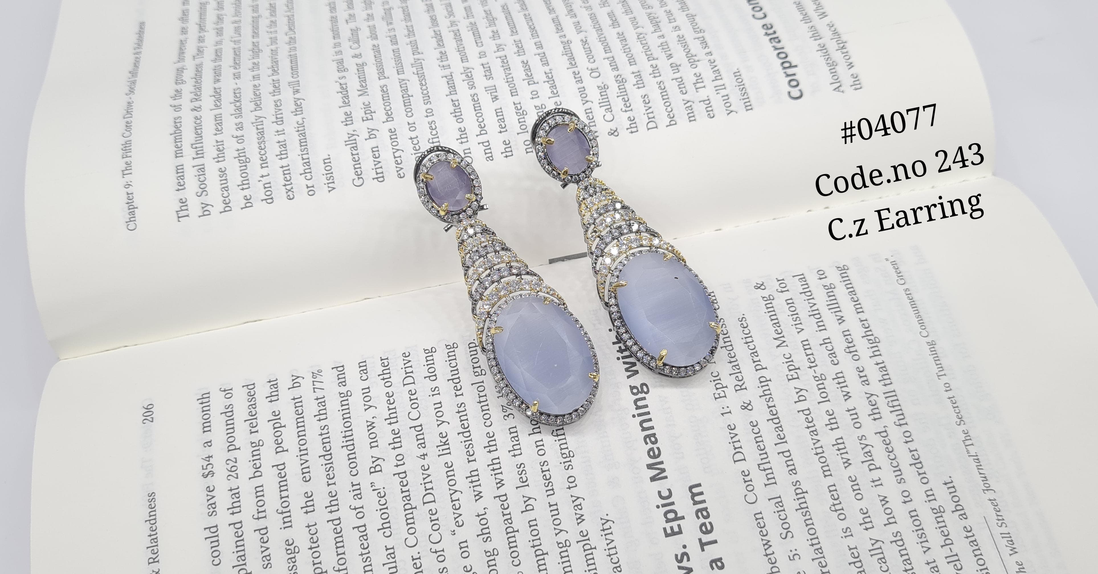 Cz Earrings 04077 - 3