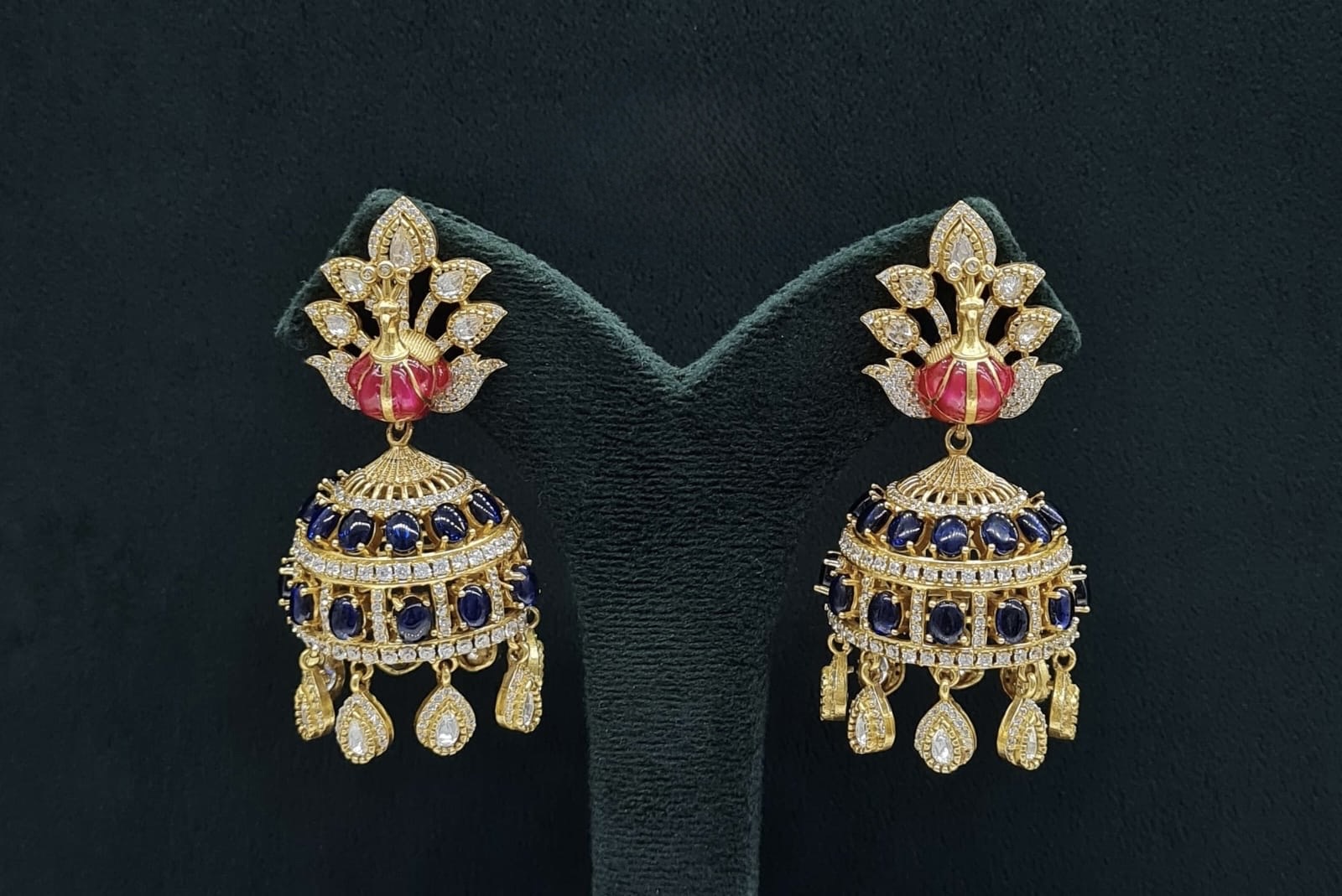 Peacock Earrings 08409 - 4
